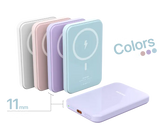 MICRODIA SNAPPower™ MagGo Palm, 5000mAh / 10000mAh Magnetic Wireless Power Bank with 15W Wireless Output + PD20W USB-C Fast-Charge Output